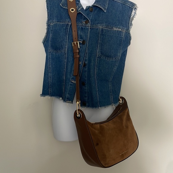 Michael Kors Raven Medium Messenger Crossbody Suede - Picture 13 of 13